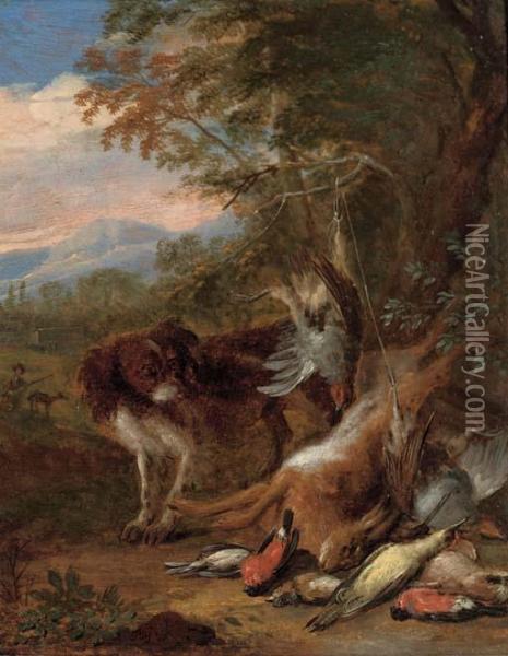 Guarding The Day's Bag Oil Painting - Adriaen de Gryef