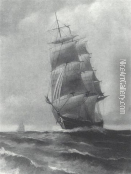 At Full Sail Oil Painting - Thomas Hudson