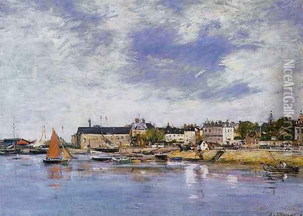 Trouville, the Port III Oil Painting - Eugene Boudin