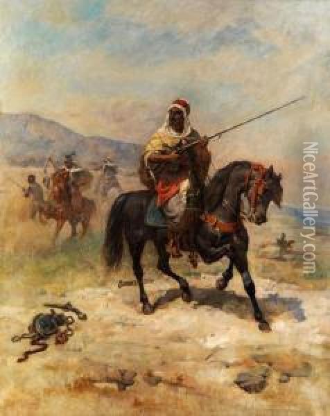 Arabischer Reiter Im Gefecht Oil Painting - Georges Washington
