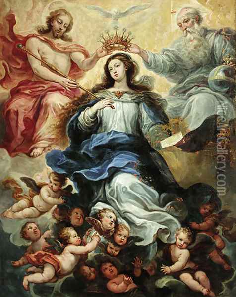 The Coronation of the Virgin Oil Painting - Francisco Ricci