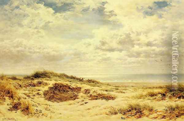 Morning On The Sussex Coast Oil Painting - Benjamin Williams Leader