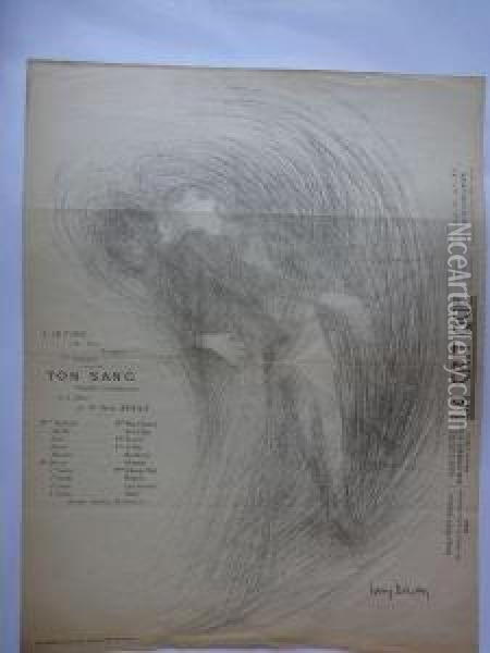 Ton Sang. Programme Pour Le Theatre De L'uvre. 8 Mai 1897. Oil Painting - Henry Bataille