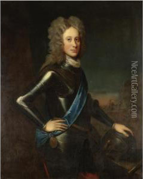 Portrait Of A Nobleman, Probably John Campbell, 2 Nd Duke Of Argyll (1680-1743) Oil Painting - William Aikman