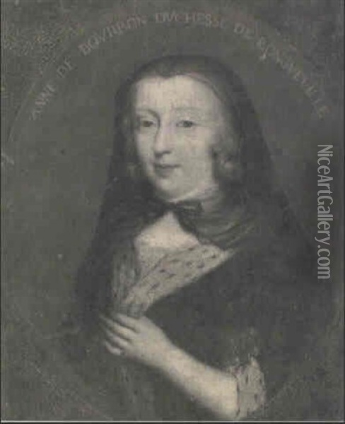 Portrait D'anne De Bourbon, Duchesse De Longueville Oil Painting - Pierre Mignard the Elder