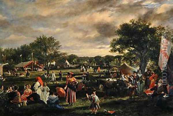 Fairlop Fair Oil Painting - Charles Leslie