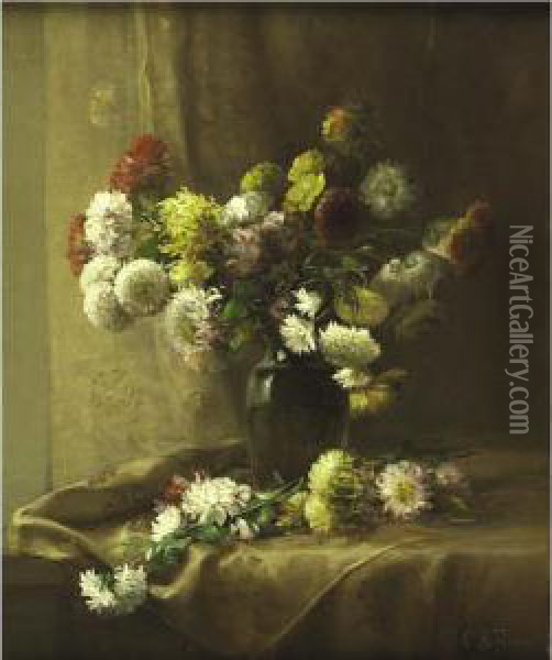 Flowers Oil Painting - Charles Ethan Porter