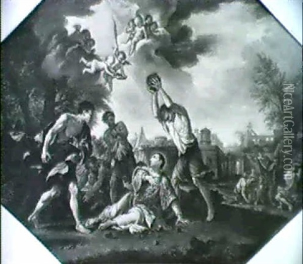 Le Martyre De Saint Etienne Oil Painting - Filippo Lauri