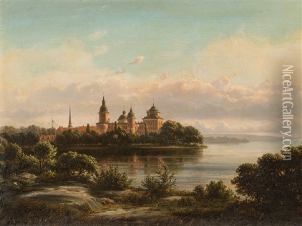 Castle Gripsholm Oil Painting - Ferdinand Richardt