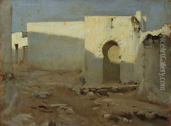 Moorish Buildings in Sunlight Oil Painting - John Singer Sargent