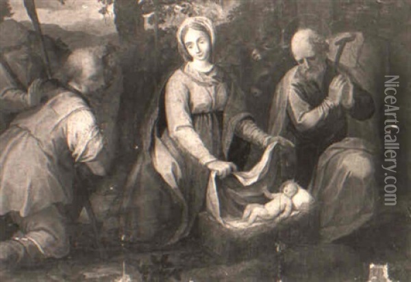 Adorazione Dei Pastori Oil Painting - Girolamo Imparato
