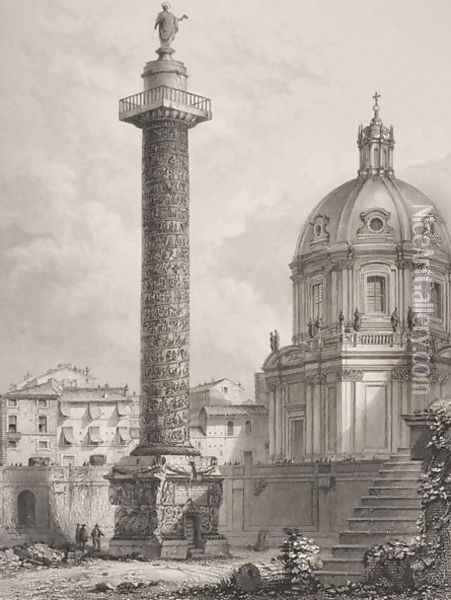 Trajans Column, Rome, engraved by A. Willmore Oil Painting - Giovanni Battista Piranesi