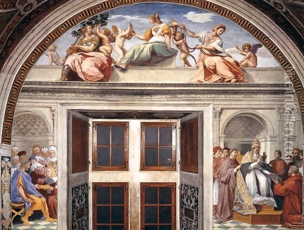 View of the south wall Oil Painting - Raphael