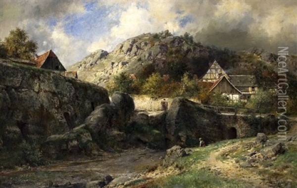 Im Harz Oil Painting - Max Merker
