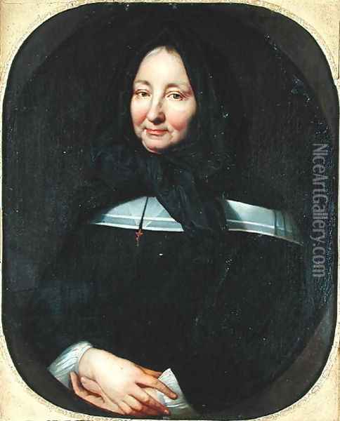 Portrait of Madame Marie Bonneau de Miramion 1629-96 c.1690 Oil Painting - Francois de Troy