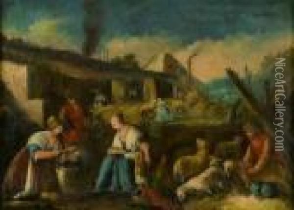 (copia Da)
 Allegoria Dell'estate Oil Painting - Jacopo Bassano (Jacopo da Ponte)