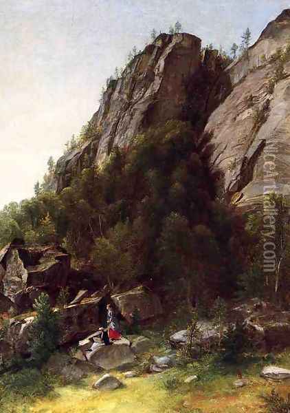 Landscape with Figures Oil Painting - Asher Brown Durand