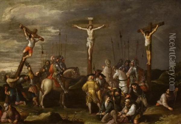 La Crucifixion Oil Painting - Frans II Francken