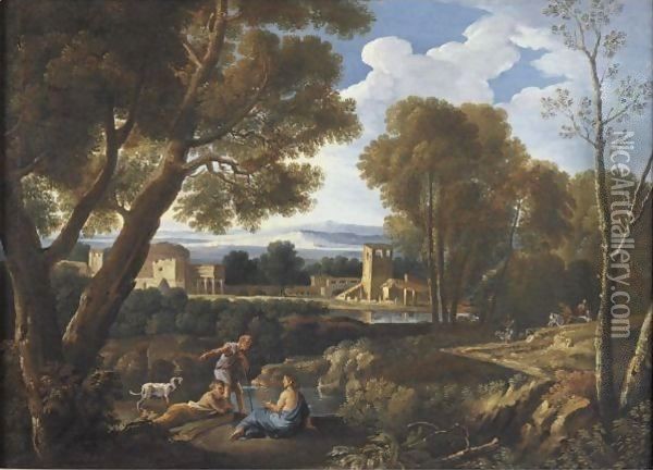 Classical Landscape Oil Painting - Andrea Locatelli