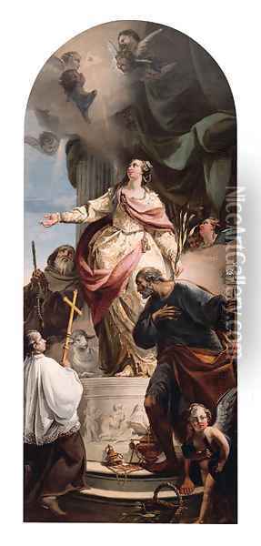 The Ecstasy of Saint Agnes Oil Painting - Francesco Zugno