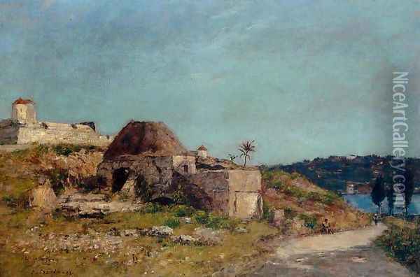 Villefranche, the Citadel Oil Painting - Eugene Boudin