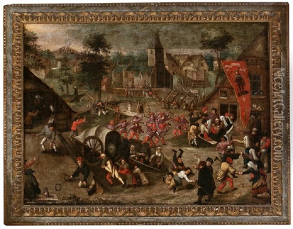 La Kermesse De San Jorge Oil Painting - Pieter Balten