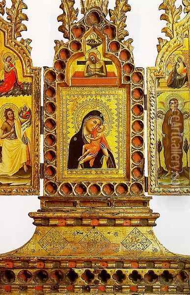 Virgin & Child with Saints Oil Painting - Simone dei Crocefissi