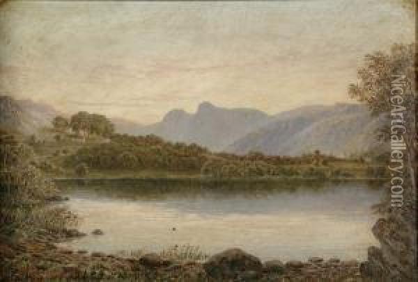 Loughrigg Tarn Oil Painting - William Taylor Longmire