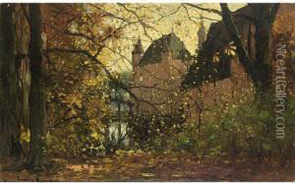 View Of Kasteel Doorwerth Oil Painting - Cornelis Kuypers