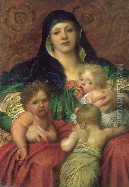 Charity Oil Painting - George Frederick Watts