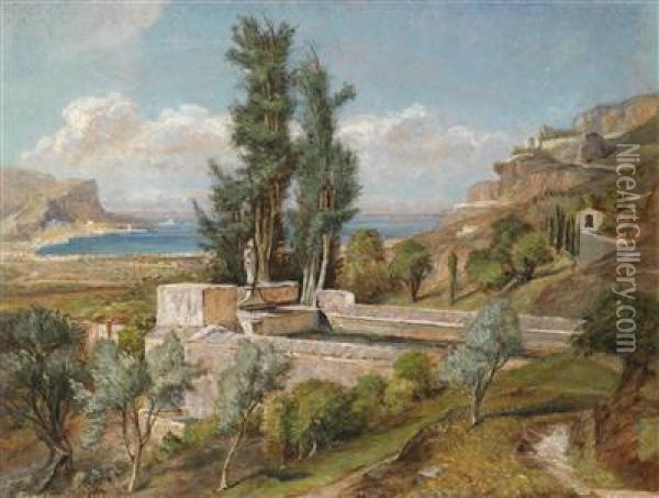 Scene Fromthe Area Surrounding Palermo Oil Painting - Kristian Zahrtmann