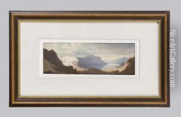 Gebirgsseelandschaft Oil Painting - Carl Von Frey