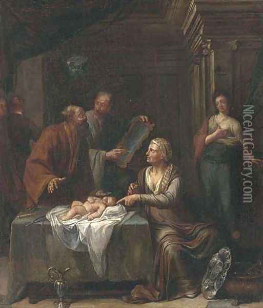A circumcision Oil Painting - Jan Verkolje