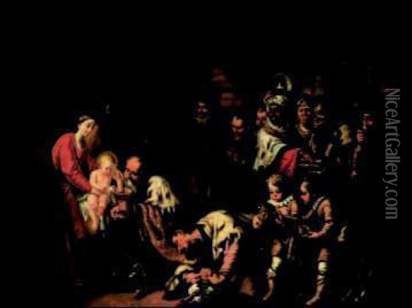 Adorazione Dei Re Magi Oil Painting - Johann Nepomuk della Croce