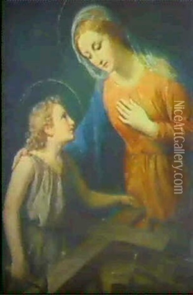 Maria Mit Dem Jesusknaben Oil Painting - Jost Troxler