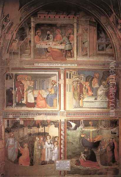Scenes from the Life of Magdalene 1365 Oil Painting - Giovanni Da Milano