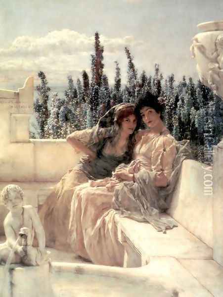 Whispering Noon Oil Painting - Sir Lawrence Alma-Tadema