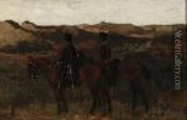 Gele Rijders: Cavalrists Oil Painting - George Hendrik Breitner
