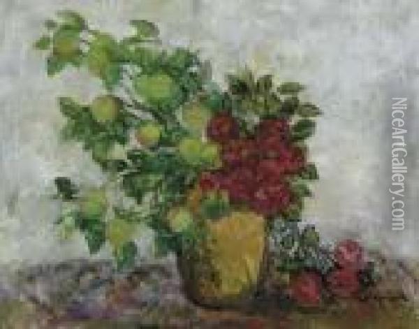 Roses Rouges Oil Painting - Pierre Laprade