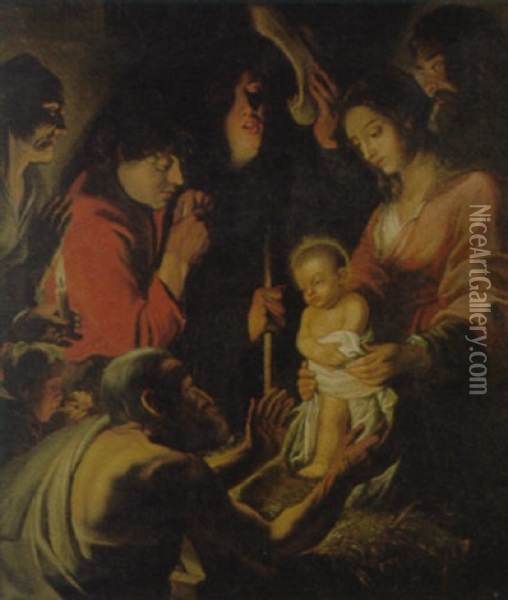 Adorazione Dei Pastori Oil Painting - Jacob Jordaens