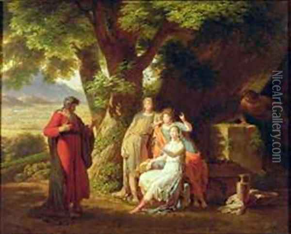 Moses and the Daughters of Jethro Oil Painting - Sir Charles Lock Eastlake