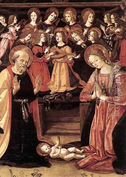 The Adoration of the Magi c. 1490 Oil Painting - Fiorenzo di Lorenzo