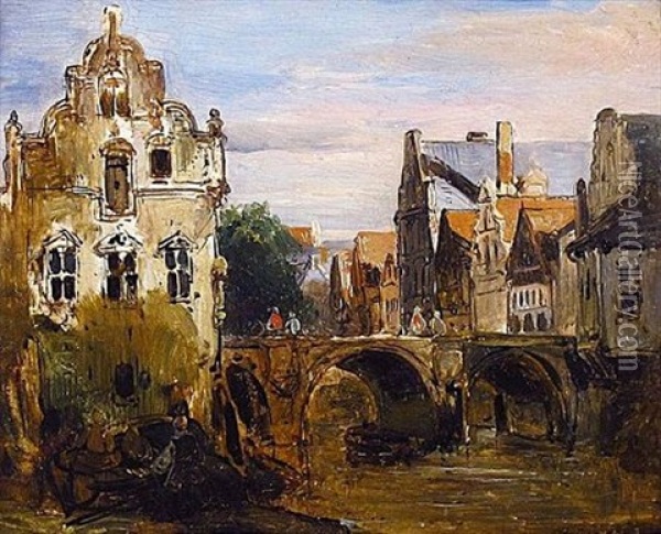 Vue D'une Ville Du Nord Oil Painting - Jean (Jan) Michael Ruyten