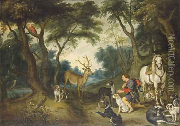 The Vision of Saint Hubert Oil Painting - Peter Paul Rubens