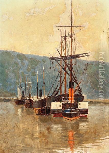 Barcos Oil Painting - Luis Cuervas Mons
