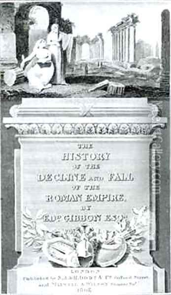 Titlepage of The History of the Decline and Fall of the Roman Empire Oil Painting - Henry R. Cook