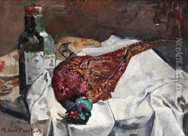 Nature Morte Avec Faisan Oil Painting - Medard Maertens