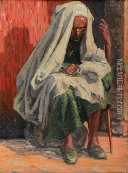 Figura Orientale Oil Painting - Pietro Bianco Bortoluzzi