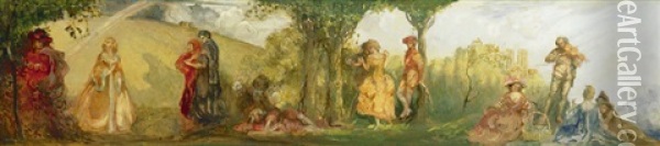 Fete Galante Oil Painting - Charles Conder
