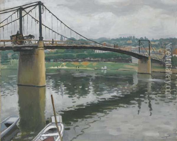 Le Pont De Triel Oil Painting - Albert Marquet